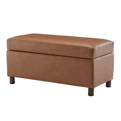Calletana Faux Leather Storage Bench