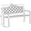 Banc de jardin en métal Barty