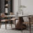 Elegant rock plate dining table and chair set-108641572