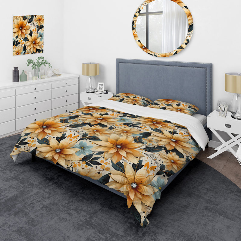 Ensemble de housse de couette Earthy Mandala, Housse de couette pour très grand lit et 2 très