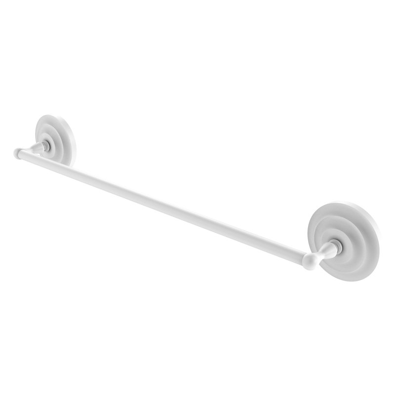 Barre à serviettes murale Leamore, Blanc mat, 3" H x 24" L x 3" D