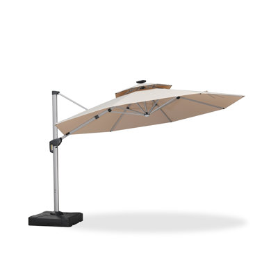  Parasol rond à DEL 13 po, beige