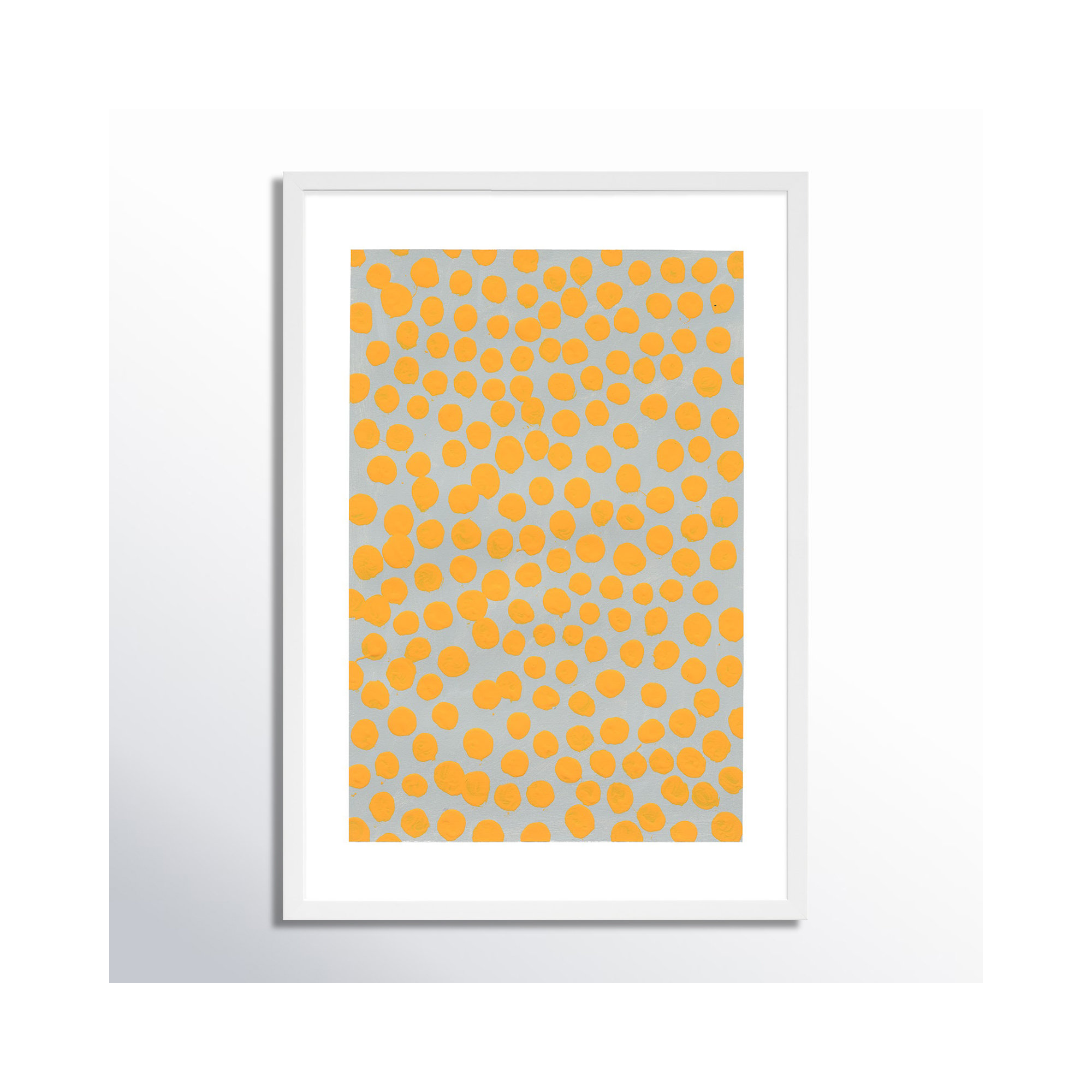 Saffron On Gray by Michela Sorrentino, White, 25" H x 17.5" W x 1.25" D