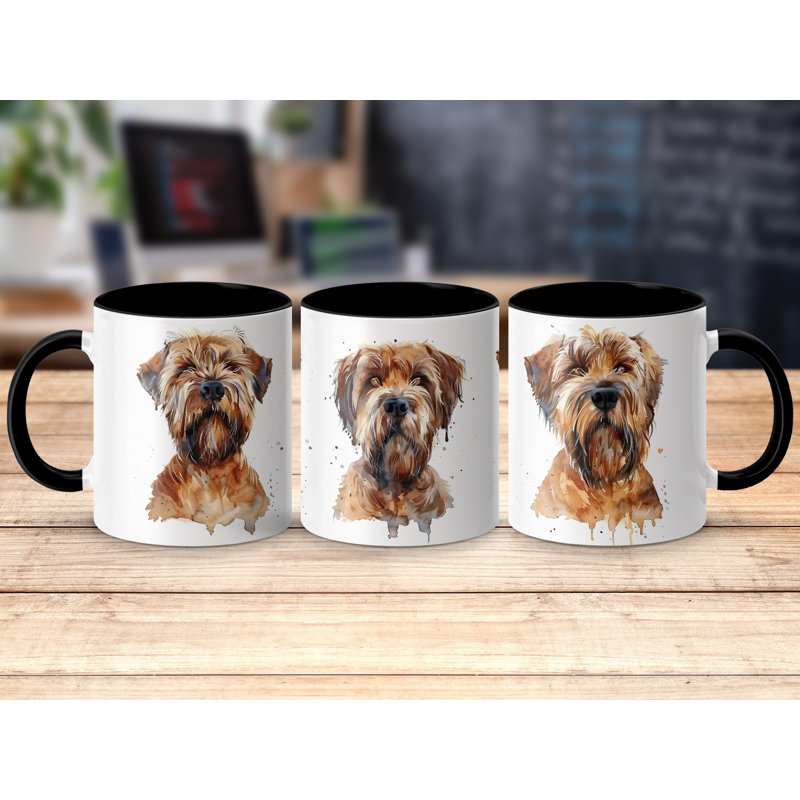 11oz Watercolour Wirehaired Terrier Design Coffee Mug, 1