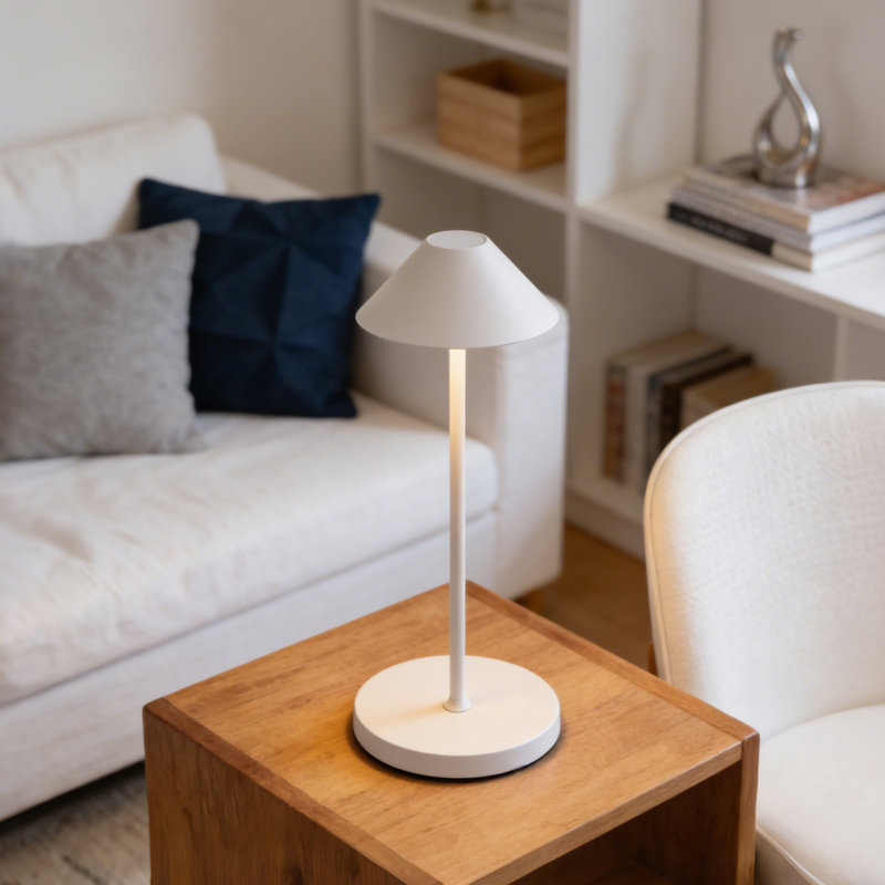 Lampe de table moderne avec port USB, commande tactile sans fil, pile rechargeable, mini lampe de chevet pour table de chevet