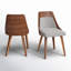 Chaises d'appoint rembourrées avec pieds en bois courbé Aurika-90576992-90576993