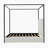 Metal Canopy Bed With Upholstered Headboard And Four Poster-1358066706-1358066707