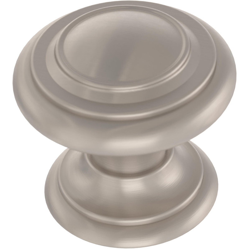 Nickel Matte Round Cabinet Knobs with Mounting Hardware, 30-Pack