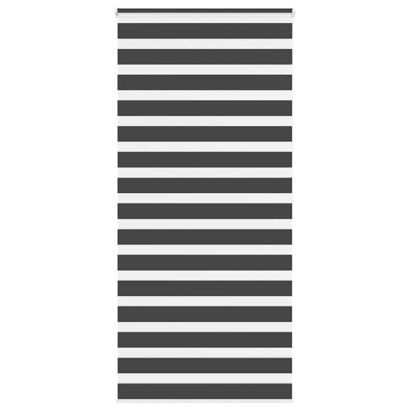 George Oliver Zebra Blind Polyester, Black, 100cmW x 200cmL