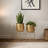 Amaratha Set of 2 Planters | 19, 22" Tall | Foldable Metal Stand | Antique Brass Finish-1213027901