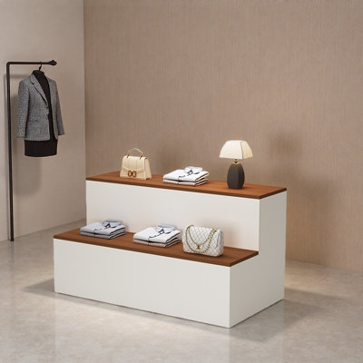 Double-tiered storage unit in the clothing store