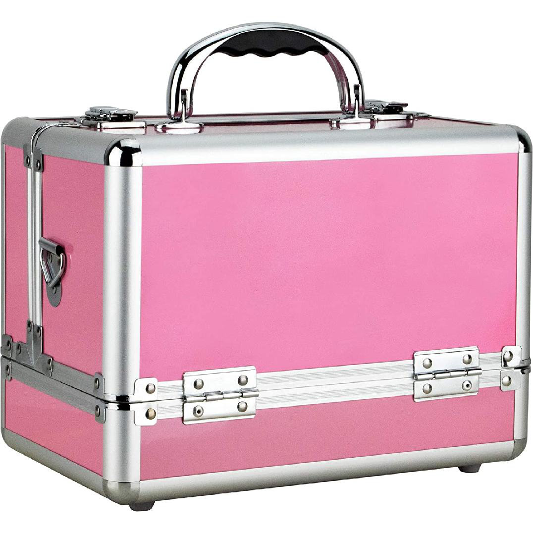 Vaultz Locking Cosmetic Case with LED Mirror, Rounded Corners