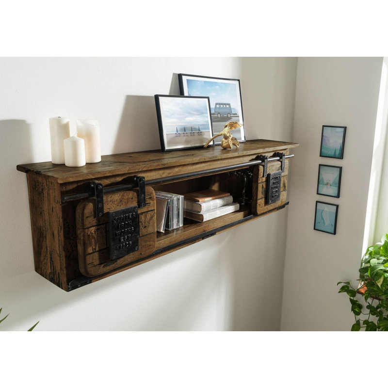 Railway Floating Shelf, Brown