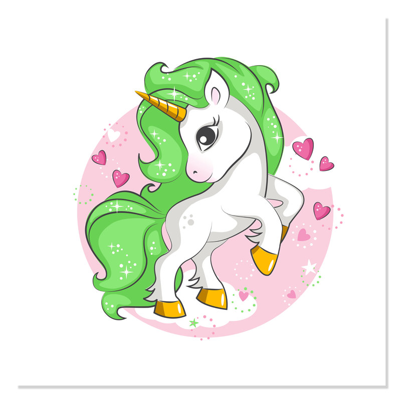 Impression sur papier licorne, H 36 po x l 36 po x P 1 po
