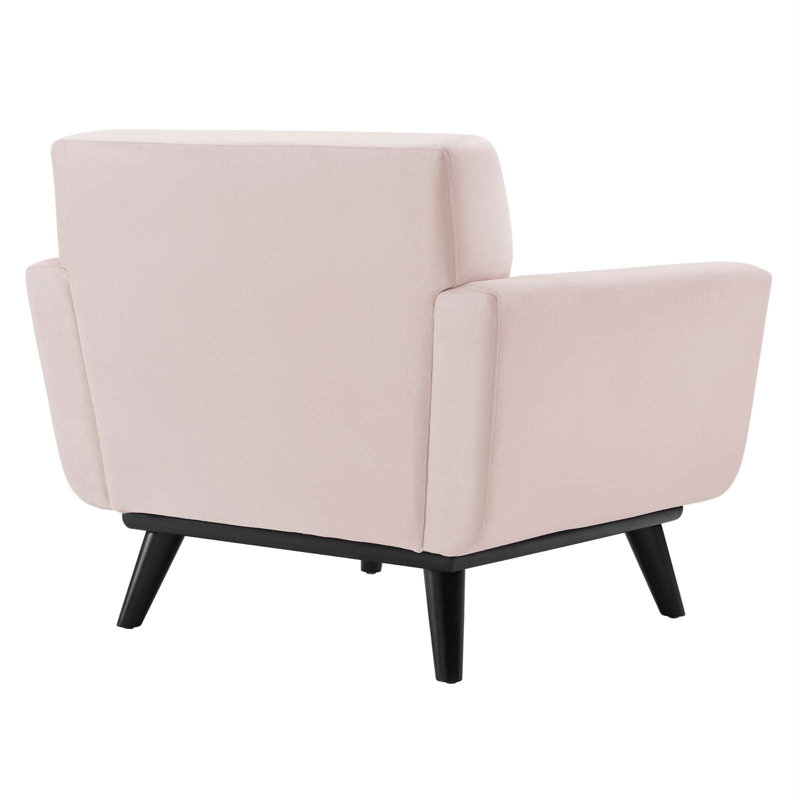 Fauteuil Modway Engage, Velours rose