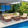 Axwell Wicker 5 - Person Modular Patio Conversation Sets with Cushions