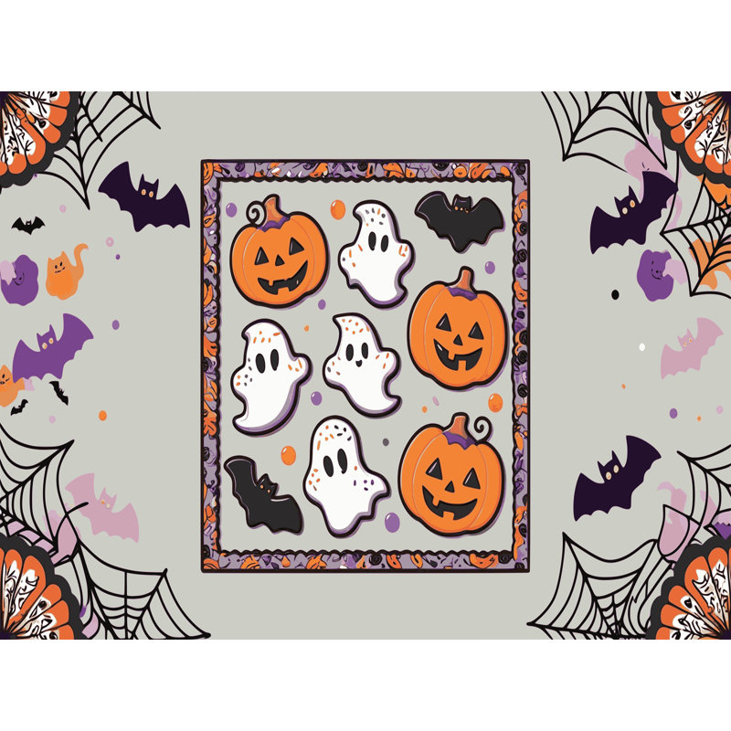Tapis de vacances d'Halloween The Holiday Aisle®, Rectangulaire 8 pi x 12 pi