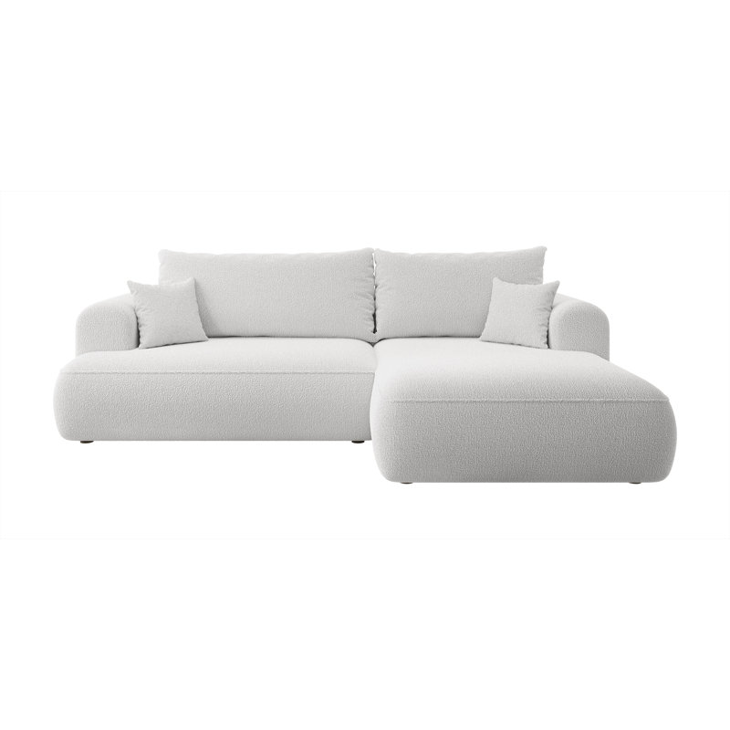Aian 3 Seater Sofa & Chaise, Grey, Right Hand Facing