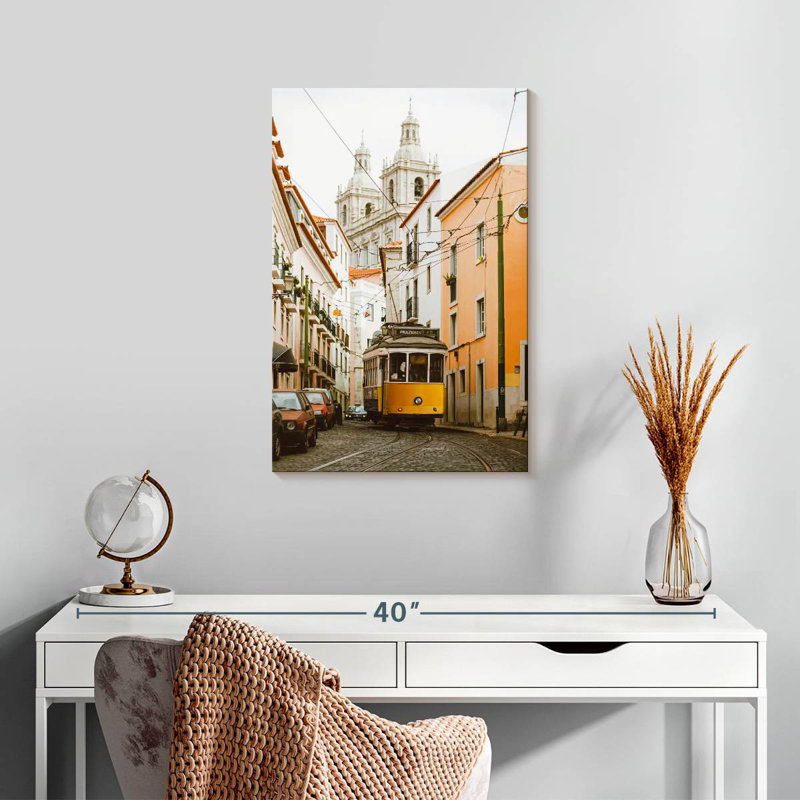 Mehar Alfama Yellow Tram, 24" H x 16" W