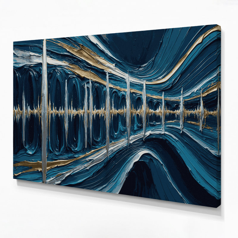 Art numérique sur toile, musique, égaliseur numérique, H 24 po x l 36 po