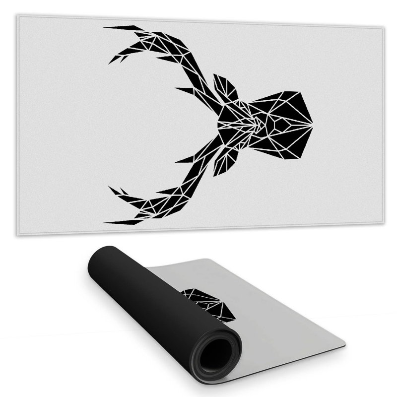 Geometric deer head - 15.75"x31.50" Desk mat