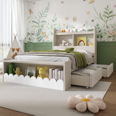 Auvianna Bed with 2 Drawers and Bench