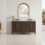 Meuble-lavabo autoportant 60 po avec lavabo blanc Carrara 60 po, texture cannelée, entièrement assemblé-458312702
