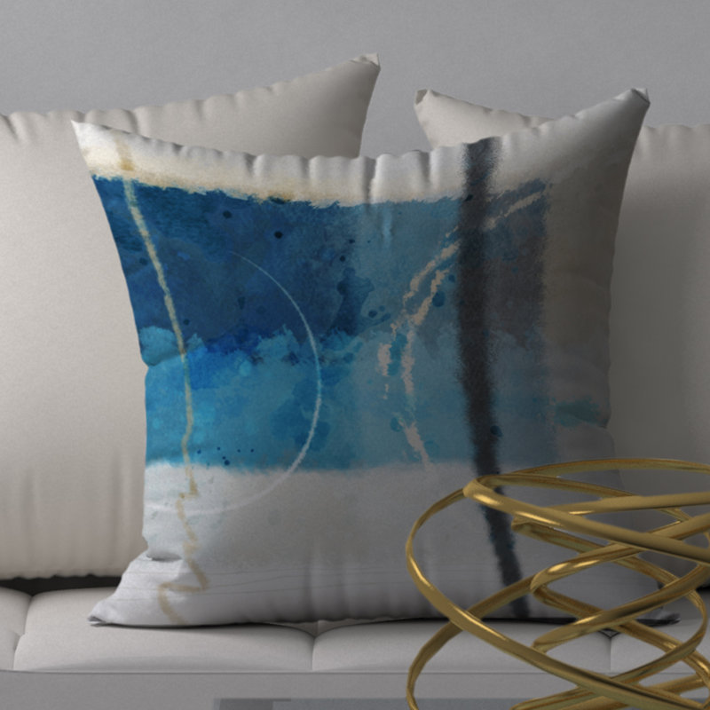 Grande housse de coussin décorative carrée raffinée, 24" X 24"