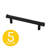 Eclipse Series 7-1/2 in. (192 mm) Center-to-Center Modern Black Cabinet Handle/Pull (5 Pack)-117495099-103175967