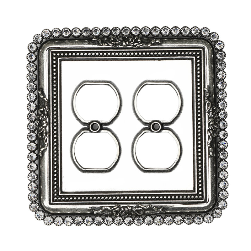Carpe Diem 5107-9C Cache Chalice double duplex outlet with 74 Swarovski Crystals in Chalice