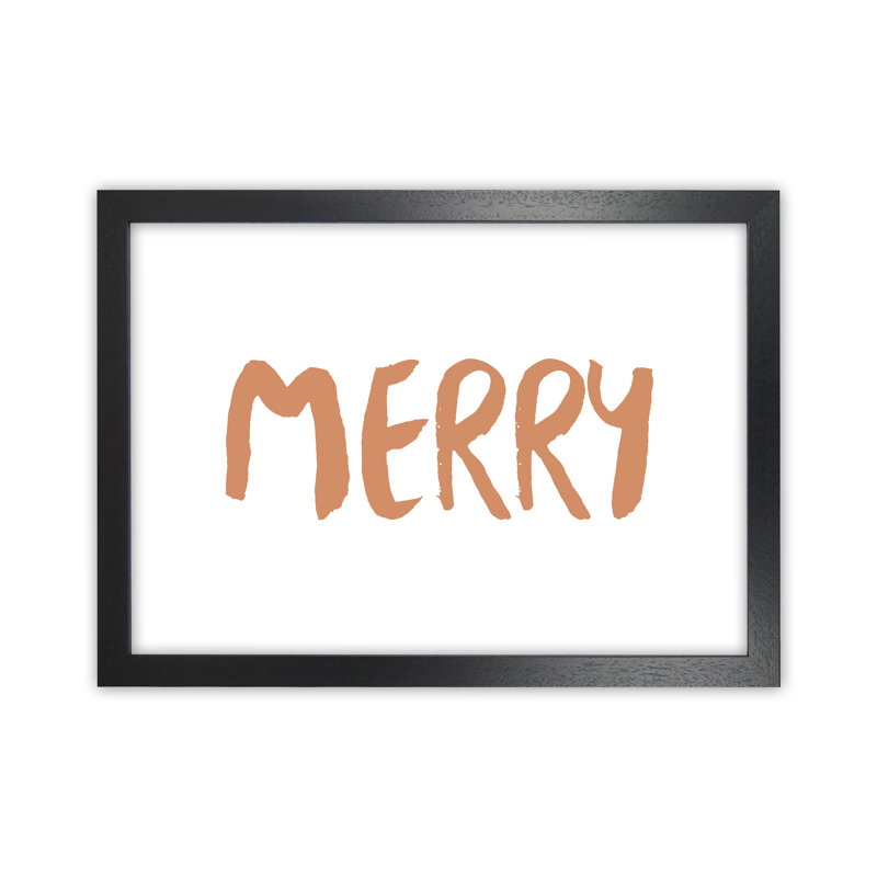 Merry - Print, Black Framed, 63cm H x 46cm W x 3cm D