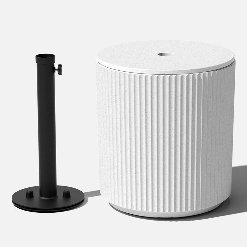 Demi Shade Side Table, White