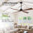 52/60-inch Smart Ceiling Fan With Light And Remote, Compatible With Alexa/google/app, 4 Wood Blades High Cfm Dimmable Led Noiseless Reversible Dc Fans For Bedroom-703877655