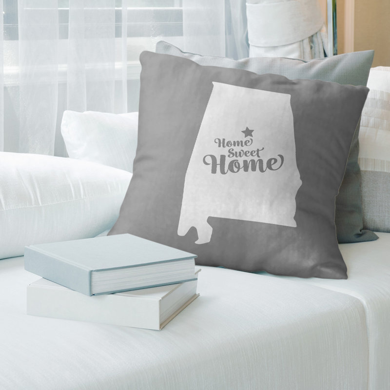 Housse de coussin pour la maison, Birmingham, 14 po x 14 po, Gris
