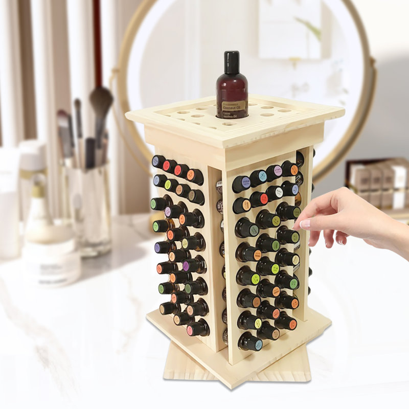 Porte-bouteille d'huile essentielle en bois