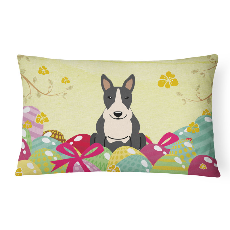 Coussin lombaire d’extérieur terrier pâques œufs bull