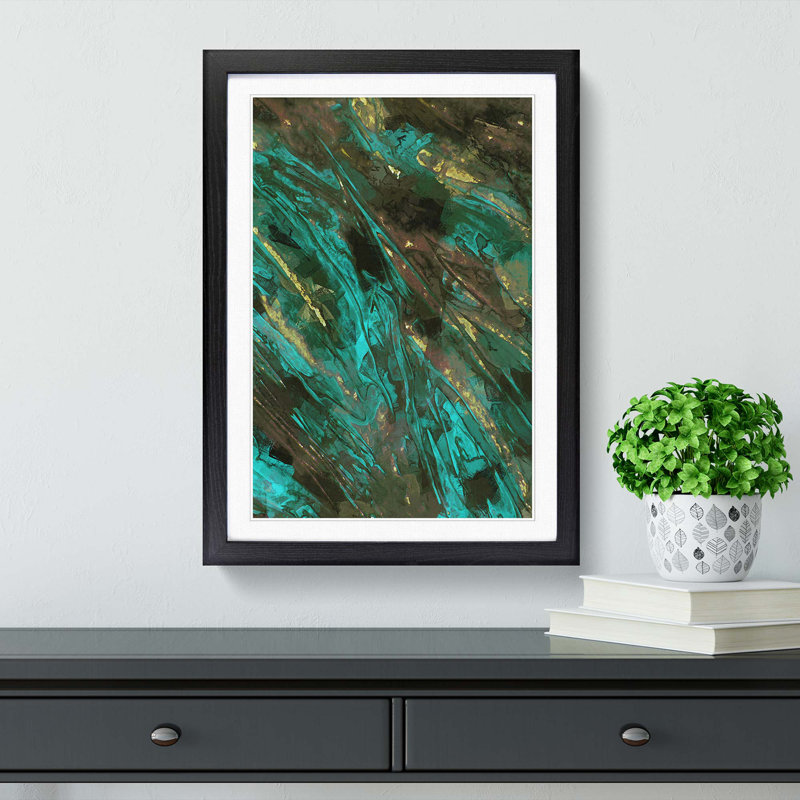It Takes Two in Abstract - Picture Frame Graphic Art Print, Black Framed, 36cm H x 27cm W x 2cm D