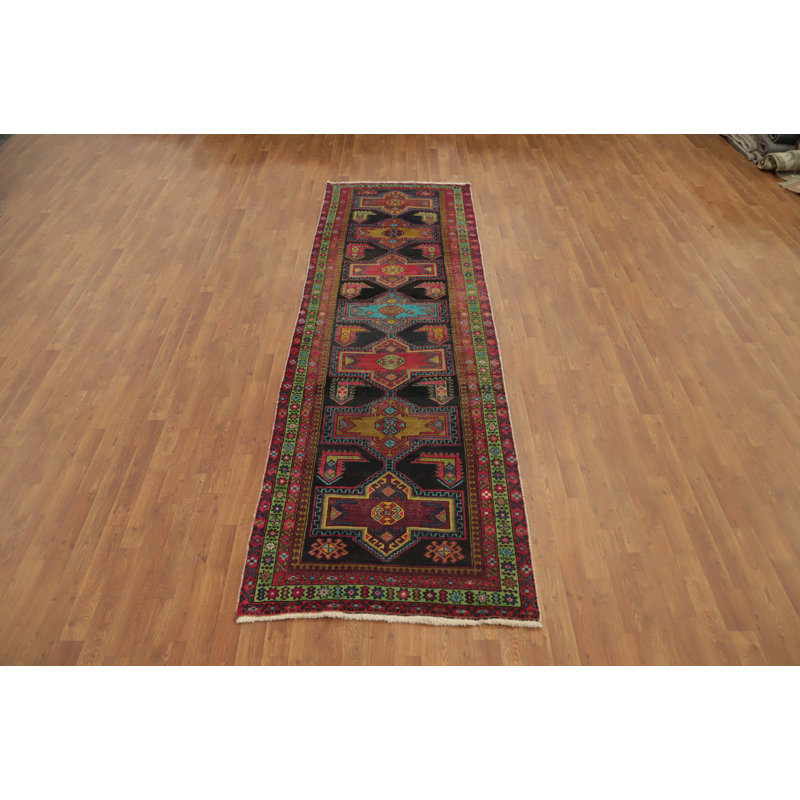 Tapis de couloir géométrique traditionnel 3 x 11