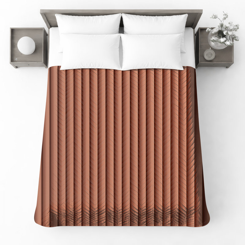 Vertical Striped Texture Quilted Bedspread All Sizes, Full / Double