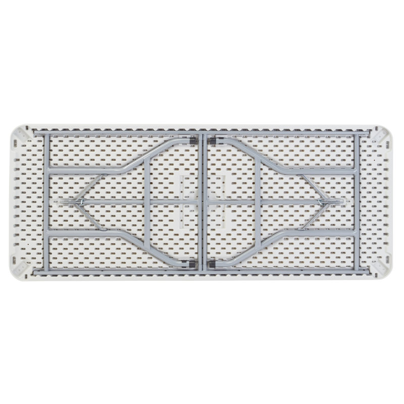 Table pliante robuste NPS, H 30 po x L 72 po x l 30 po, Gris clair moucheté