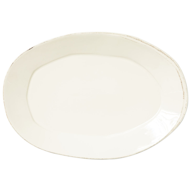 Lastra Oval Platter, Linen