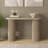 Isa 55" Wide Oval Fluted Console Table in Alder White-889932973