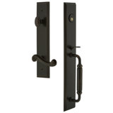 Carré Dummy Handleset with Deadbolt and Newport Door Lever and Carre' Rosette