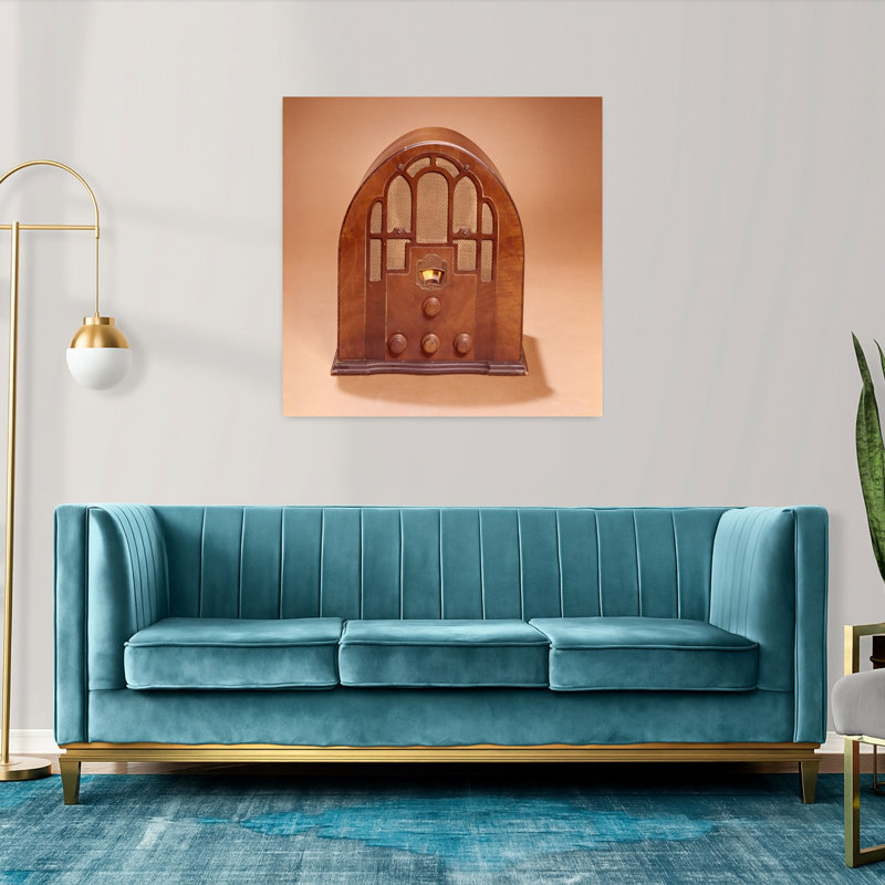 1920S 1930S Old Time Cathedral Style Radio Classic Gothic Retro Wall Art, H 36 po x l 36 po
