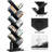 10-Tier Tree-Shaped Bookcase, Freestanding Wooden Bookshelf For Compact Spaces, Storage Organizer Shelving For Books/Cds/Magazines, Floor-Standing Book Rack-362192572