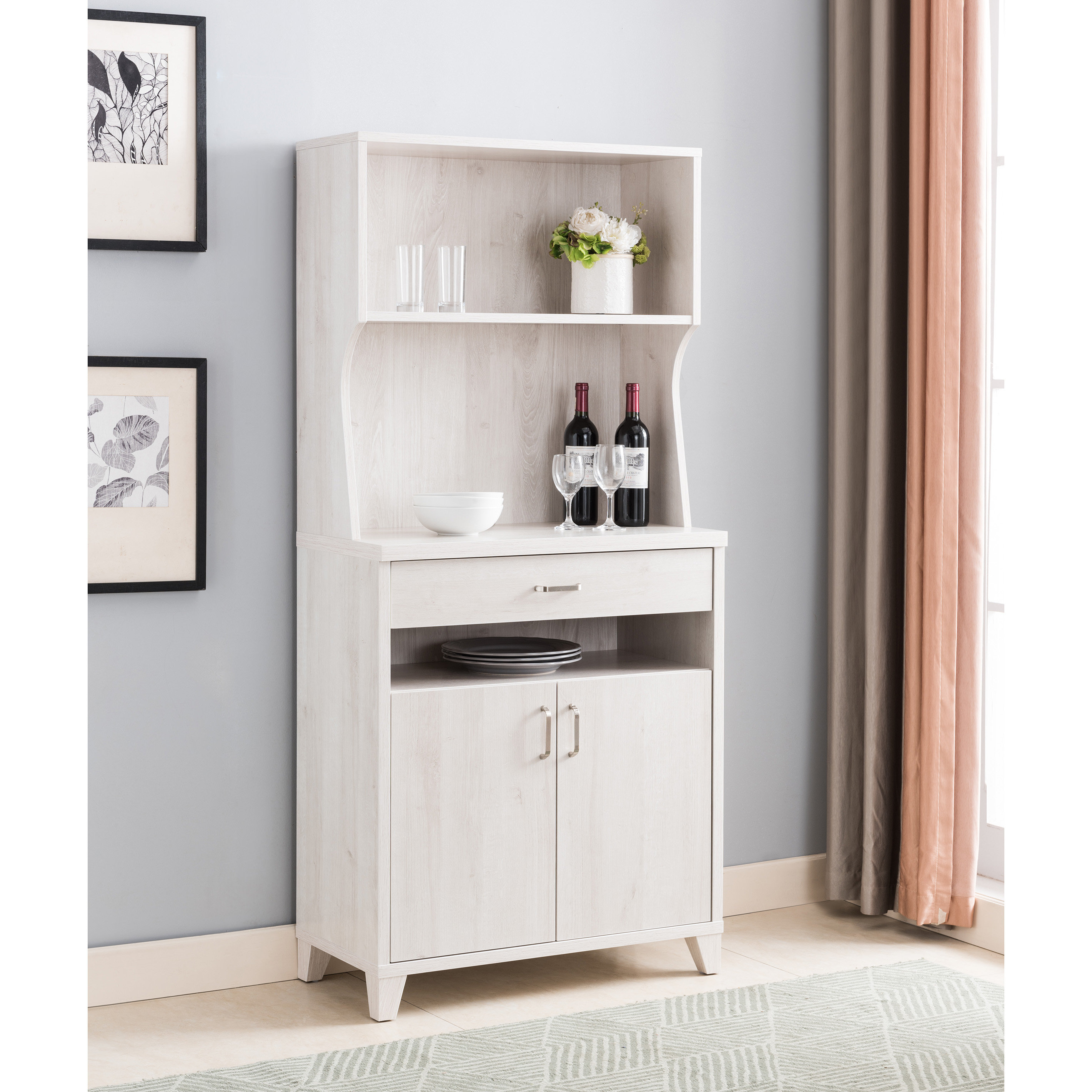 Domyhome Support à micro-ondes 31,5 avec armoire de rangement, étagères de  boulanger à hauteur réglable pour la cuisine et Commentaires - Wayfair  Canada