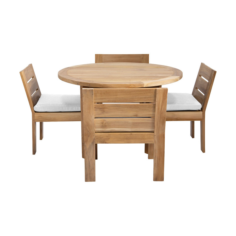 Pacific 5 - Piece Dining Set, 30"H x 48"L x 48"W, White