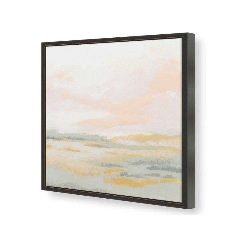 «Pastel Fields of Light II», reproduction sur toile dans un cadre, H 17,5 po x l 17,5 po, Cadre d'angle ouvert noir satiné