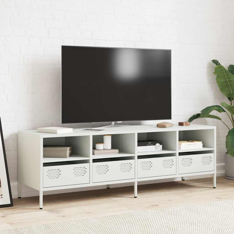 Daumantas Unfinished TV Stand for TVs up to 24", Olive green