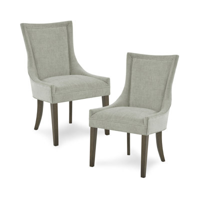 Chaises de salle à manger rembourrées Ultra avec dossier haut et pieds en bois massif